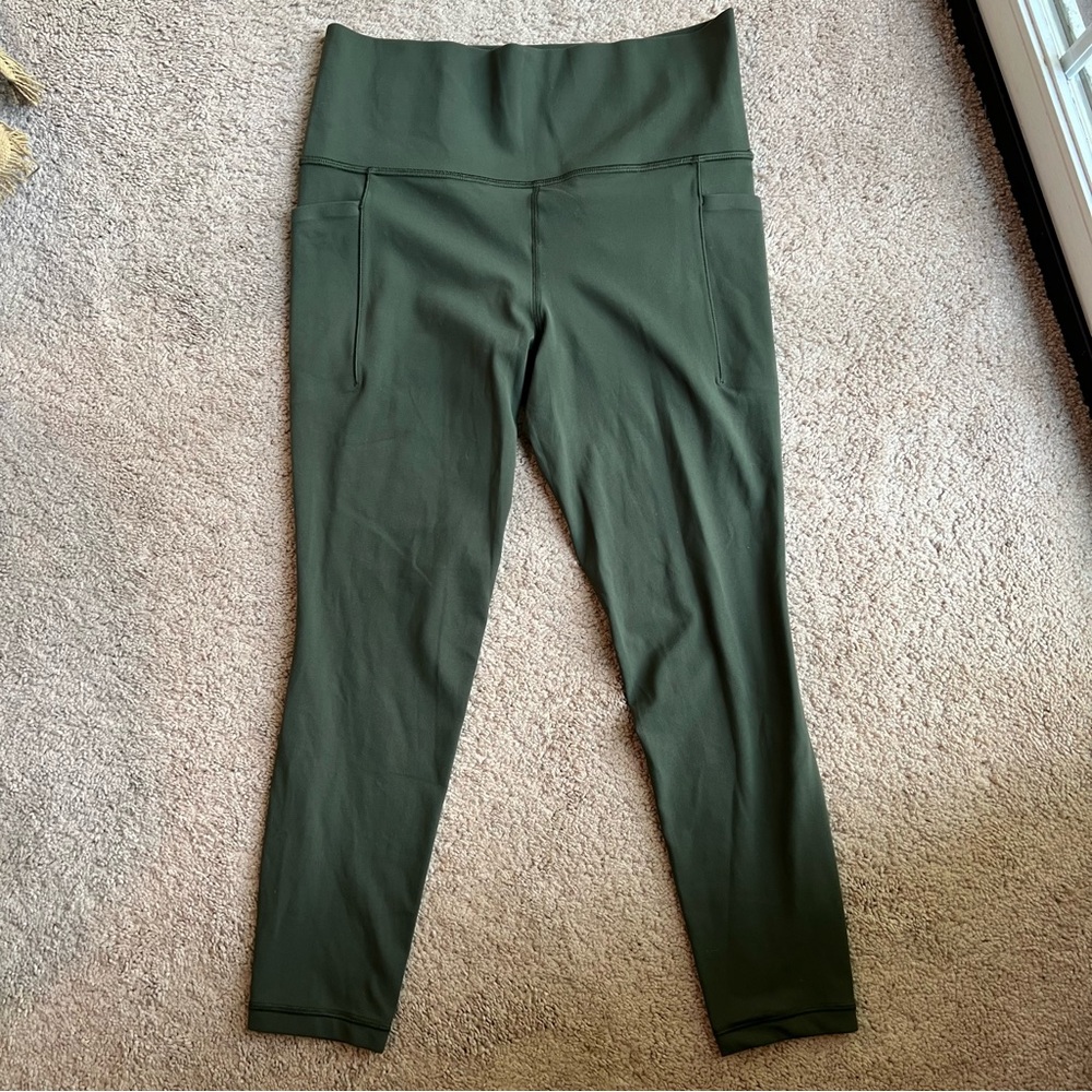 High-Waisted Green Women's Pants